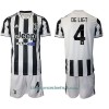 Conjunto (Camiseta+Pantalón Corto) Juventus Matthijs de Ligt 4 Primera Equipación 2021/22 - Niño